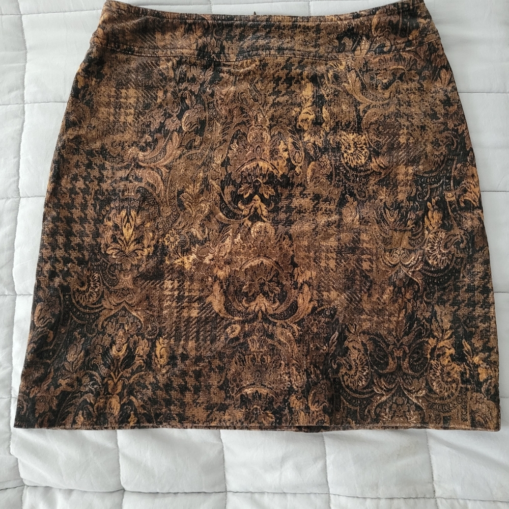Corduroy Short Pencil Skirt